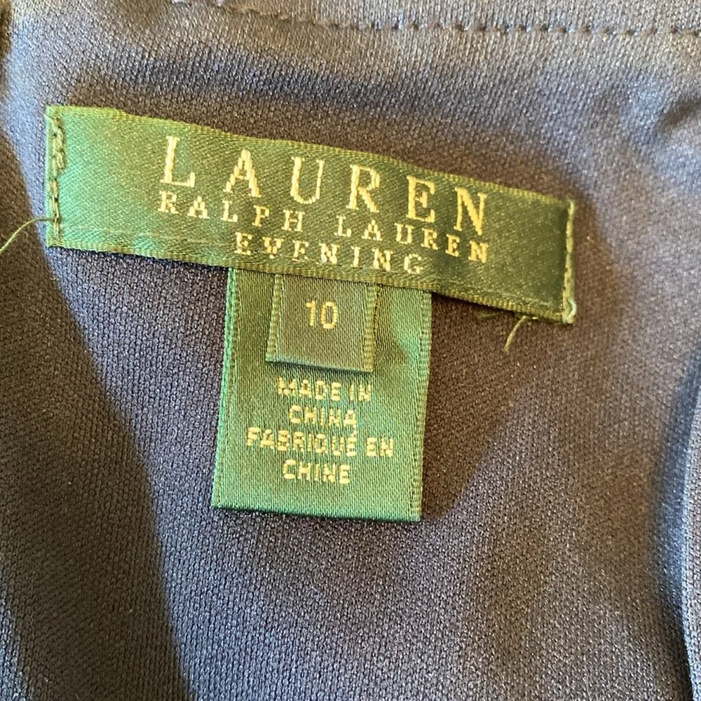 Ralph Lauren, navy lace evening gown,excellent condition, see measurements below - Picture 5 of 16